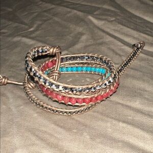 Lizou Multicolor Beaded Wrap Bracelet